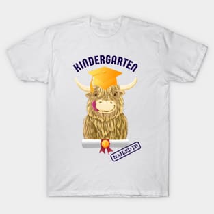 Scottish Highland Cow Kindergarten Graduation Nailed It! T-Shirt